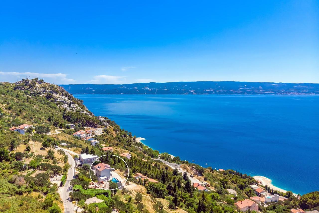Villa Belvedere With Heated Pool, Billiards, Media Room, Sea Views,10 Pax Omiš Kültér fotó