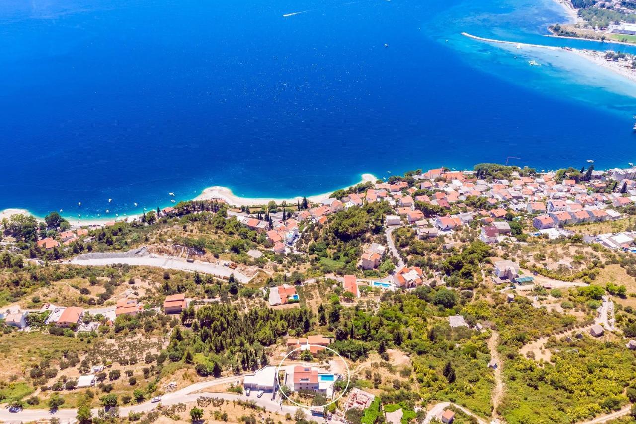 Villa Belvedere With Heated Pool, Billiards, Media Room, Sea Views,10 Pax Omiš Kültér fotó